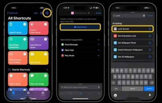 宜城苹果14锁屏维修店分享iPhone14升级iOS16.4后如何创建锁屏快捷方式 
